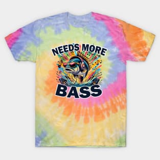 Needs More Bass Funny Fish Pun T-Shirt